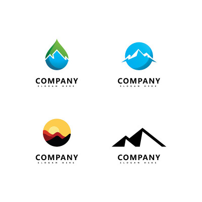 山标志图标矢量设计模板