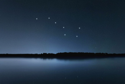 北斗七星，大熊座，夜空，星团，深空