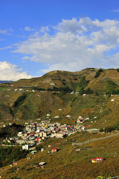 高角度拍摄台湾台中骊山