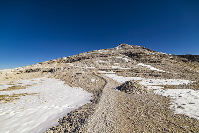 Dolomites的Piz Boe山顶