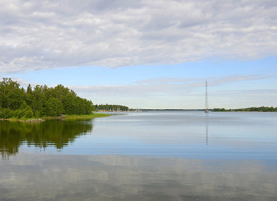 波罗的海的早晨。Vaasa、芬兰