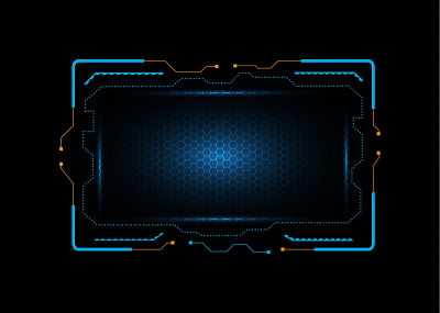 Blue hexagonal mesh screen technology