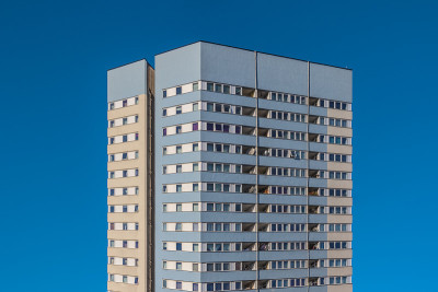 Tower block council housing estate in London with 