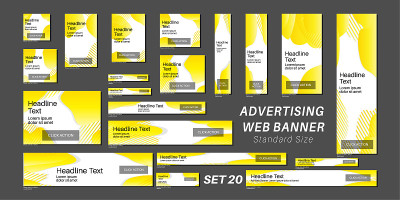 Vector ad Web Banners. Design a standard size temp