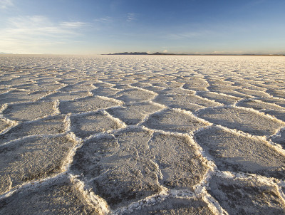 日落在乌尤尼盐，salar
