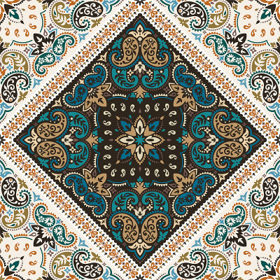 Seamless pattern based on ornament paisley Bandana