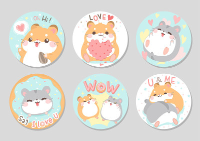 Cute Hamsters set - Circle