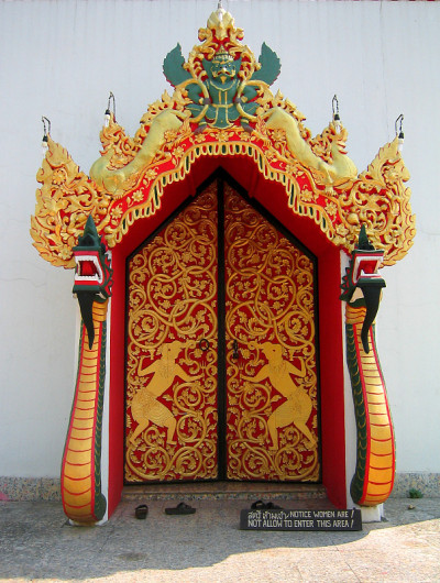 泰国寺庙的门