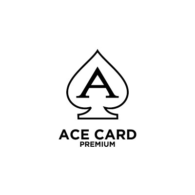 Ace卡片黑线矢量图标设计