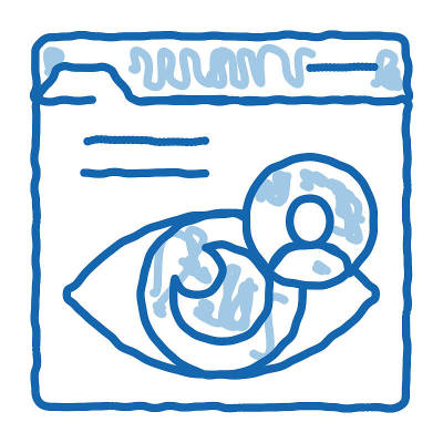 眼睛身份涂鸦图标手绘插图