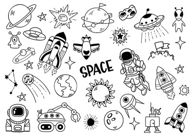 空间和宇宙插图矢量横幅