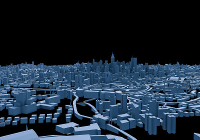 城市建筑3d插图
