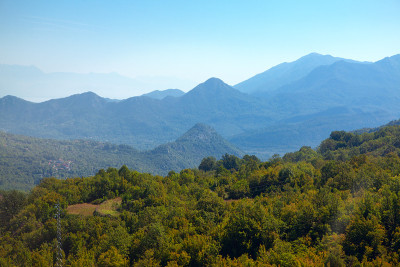 早晨的山景