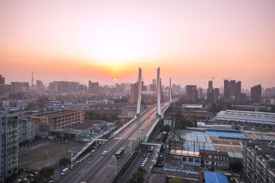 城市交通,城市,交通,道路,市区,晚上,architectu