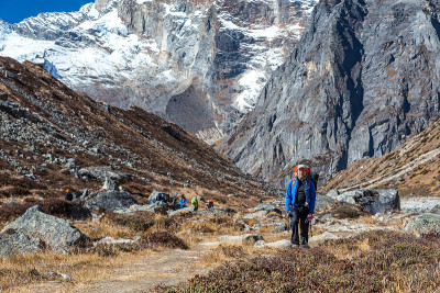 山谷和悠闲的徒步旅行