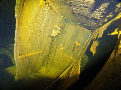 Famous wreck ship Fujikawa maru in Truk lagoon