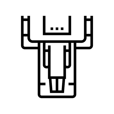 Ct扫描放射学线图标矢量插图