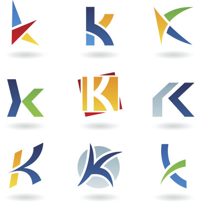 字母K的抽象图标