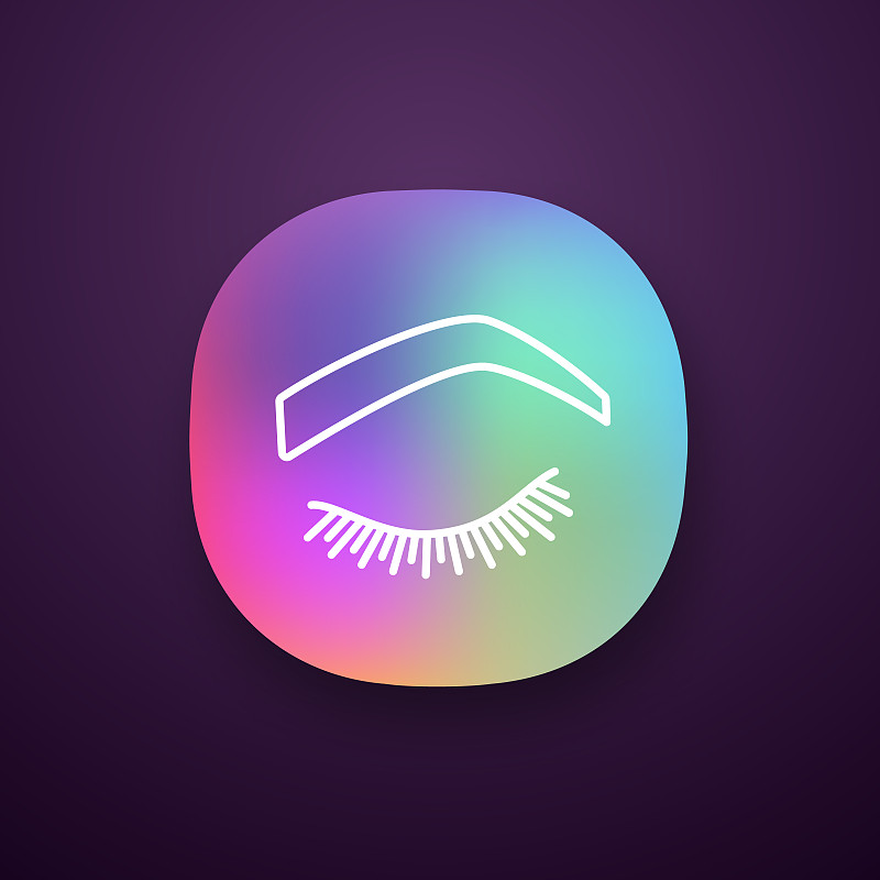 Steep arched eyebrow shape icon