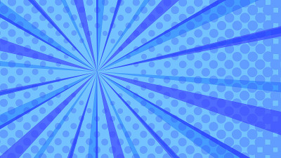 Pop art colorful dotted and rays backgrounds.
