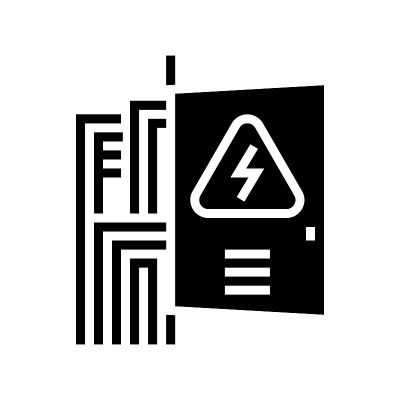 交换机框字形图标矢量插图