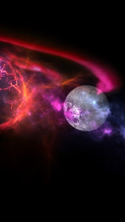 行星和星系，科幻小说的壁纸。