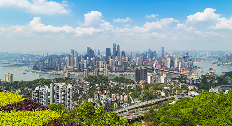 重庆的城市建筑和天际线