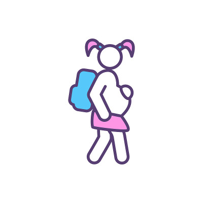 少女怀孕RGB颜色图标