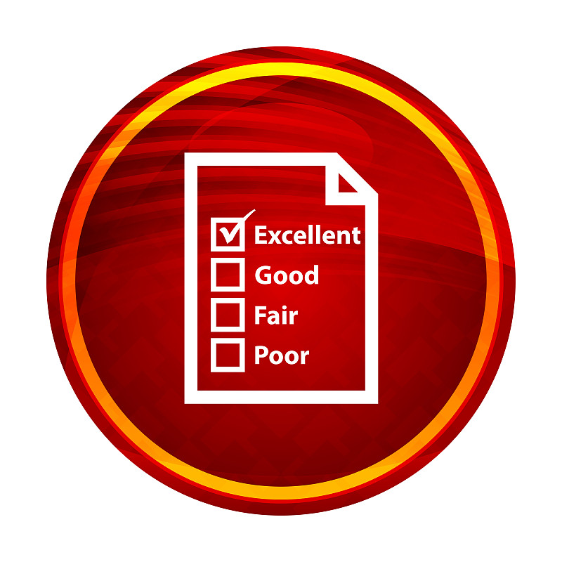 Questionnaire icon creative red round button illus