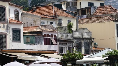 马德拉岛的建筑、街道和象征性摄影