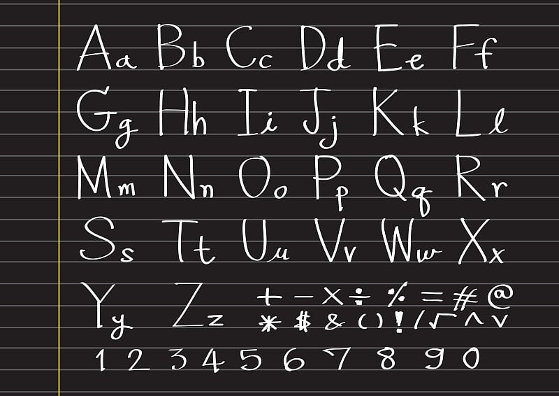 手绘字母字体书写