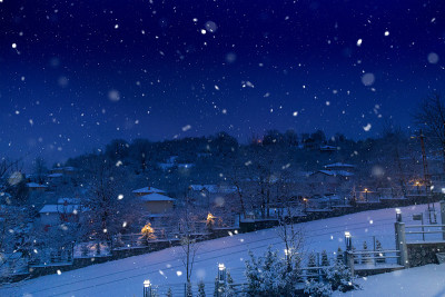 雪和村舍