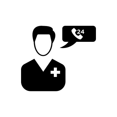 Medical Doctor Support Icon Black