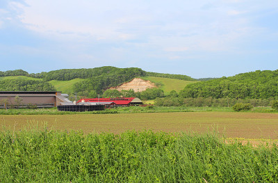 日本北海道夏里镇的壮丽景色。