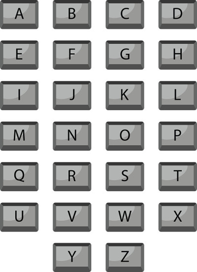 字母键盘按钮