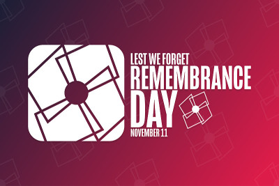纪念日。11月11日。以免我们忘记。节日的概念。模板背景，旗帜，卡片，海报与文字题词。向量EPS10