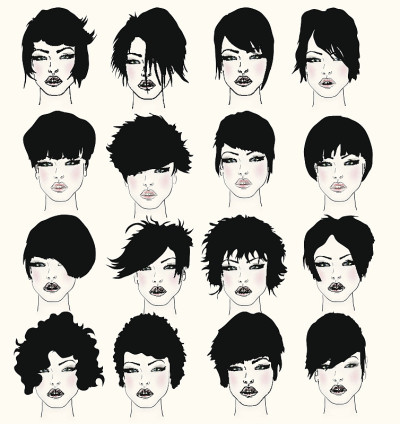 女性的头发
