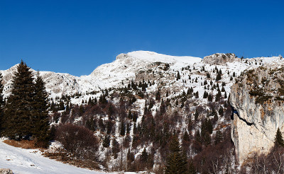 冬天的山
