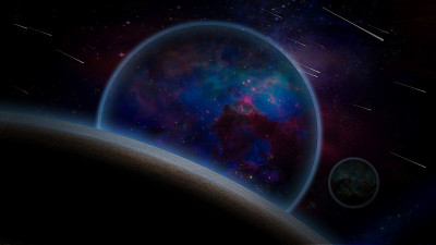 无尽空间中的外太阳系行星