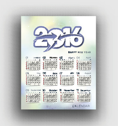 2016年新年日历