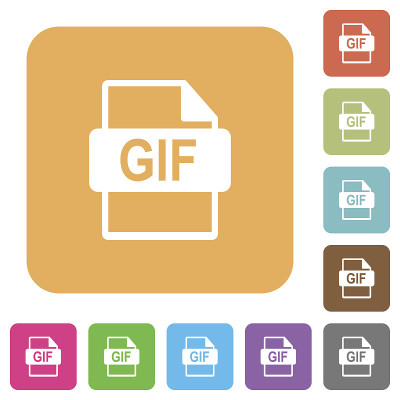 GIF文件格式圆角正方形平面图标