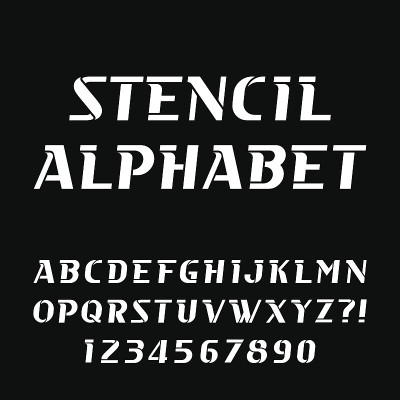 模板字母矢量字体。