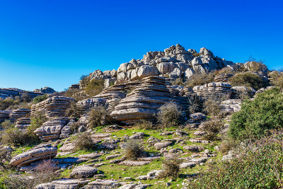 El Torcal de Antequera, Andalusia, Spain，在Antequer