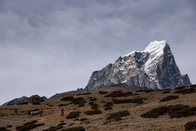 从定伯车村看到的Cholatse山景