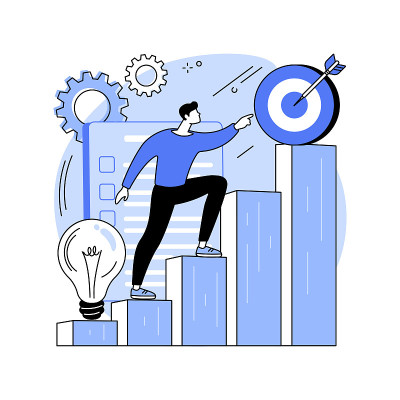 业务任务抽象概念矢量插图。