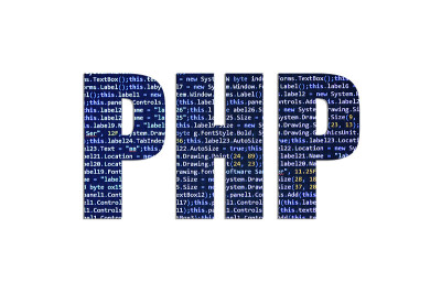 白色背景上的PHP概念