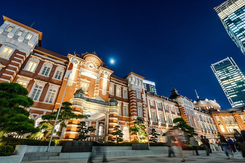 东京站全景城市夜景