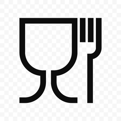 Food grade vector icon. Food safe material wine gl
