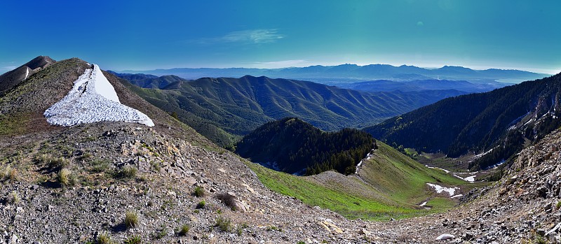 洛基山脉洛威峰的奥克尔山脉，犹他州湖，Timpanogos, Wasatch Front的里约热内卢