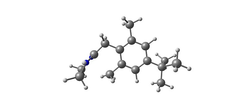 木甲唑啉分子结构孤立于白色